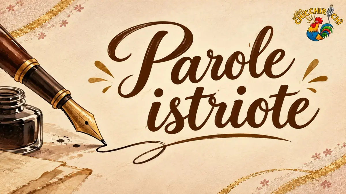 Copertina di Parole istriote: penna stilografica e calamaio
